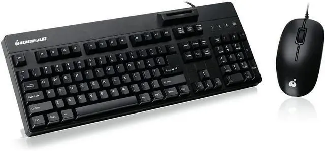 Alt view image 4 of 8 - IOGEAR TAA-Comp Keyboard Built In CAC Reader Mouse GKBSR202TAAKIT