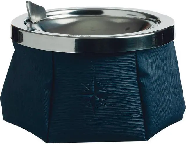 Alt view image 2 of 2 - Marine Business Windproof Ashtray w/Lid - Navy Blue