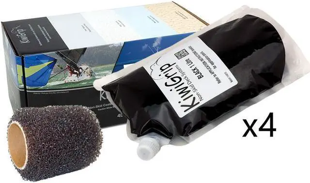 Alt view image 2 of 3 - KiwiGrip 4 - 1 Liter Pouches - Black with 4" Roller