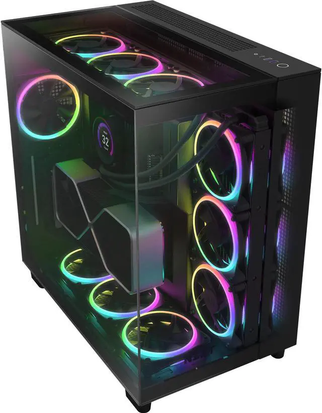 Alt view image 7 of 14 - NZXT F120RGB Duo - 120mm Dual-sided RGB Fan - Triple Pack (Black) w/RGB Controller