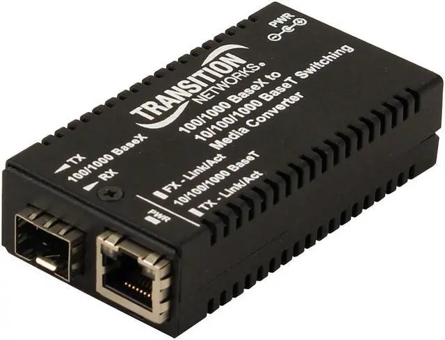 Alt view image 10 of 10 - Transition Networks M/GE-xSW-SFP-01-xx-UxX Transceiver/Media Converter