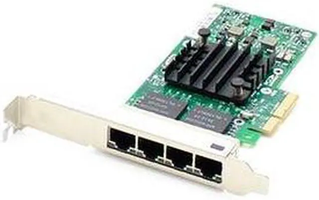 Alt view image 8 of 8 - AddOn HP 629135-B21 Comparable 10/100/1000Mbs Quad Open RJ-45 Port 100m PCIe x4 Network Interface -