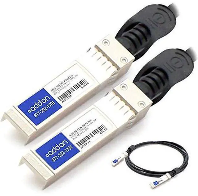 Alt view image 5 of 5 - Add-On ADD-SDESIN-PDAC7M 7 m Dell to Intel Compatible 10GBase-CU SFP to SFP Plus Passive Twinax Direct Attach Cable