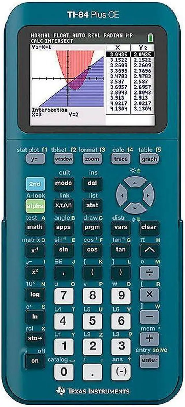 Alt view image 4 of 9 - Texas Instruments TI-84 Plus CE Graphing Calculator Matte Teal (84PLCE/TBL/1L1/AX)