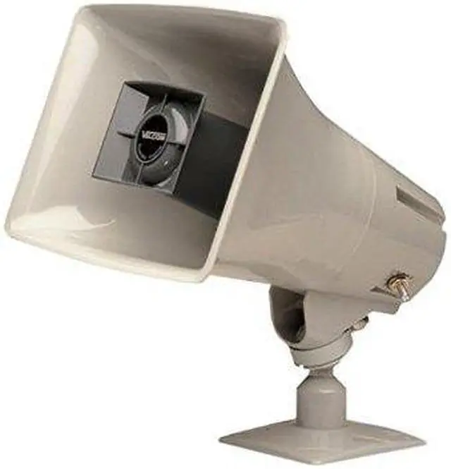 Alt view image 7 of 7 - Valcom - V-1036C-GRAY - One-way, 15-watt Amplified Horn, Gray