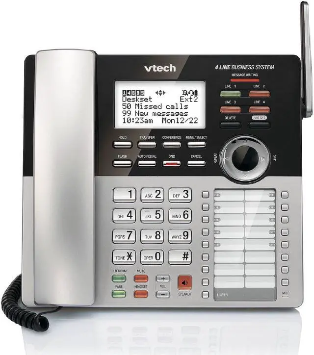 Alt view image 2 of 2 - CM18245 Four-Line Business System Extension Deskset for Use With Vtech CM18445