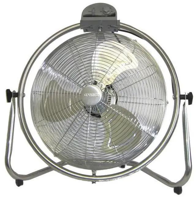 Alt view image 8 of 9 - Optimus F-4208 20 Inch Grade Oscillating High Velocity Fan with Chrome Grill