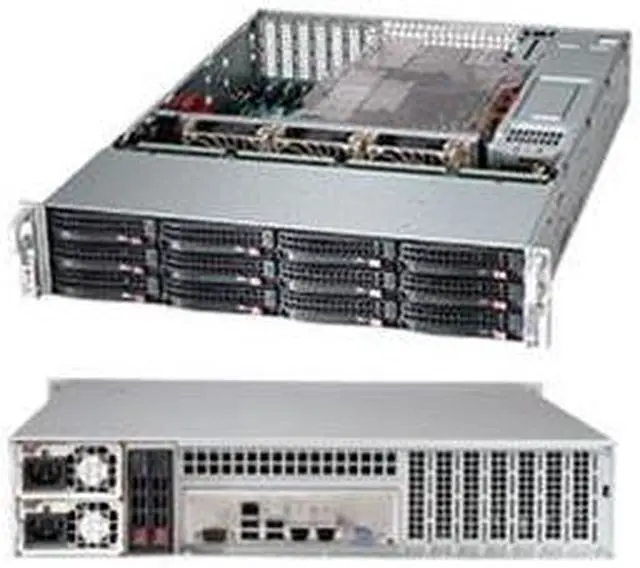 Alt view image 2 of 2 - Supermicro SuperChassis CSE-826BAC4-R920LPB 920W 2U Rackmount Server Chassis (Black)