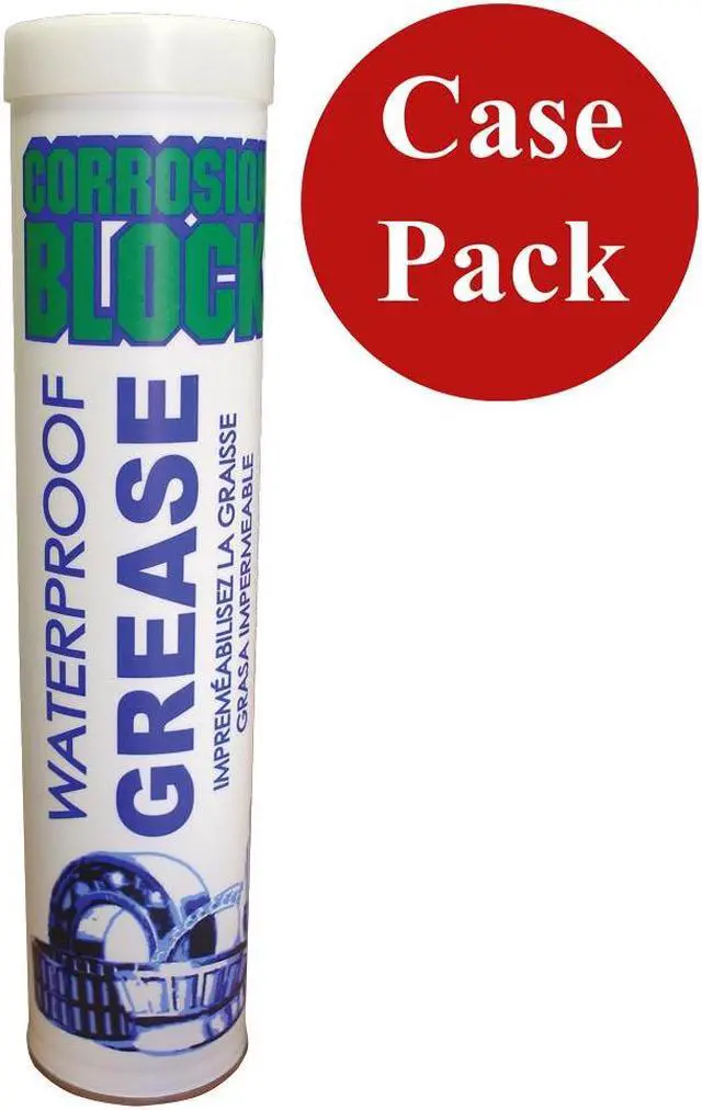 Alt view image 2 of 2 - Corrosion Block High Performance Waterproof Grease - 14oz Cartridge - Non-Hazmat, Non-Flammable & Non-Toxic *Case of 10*