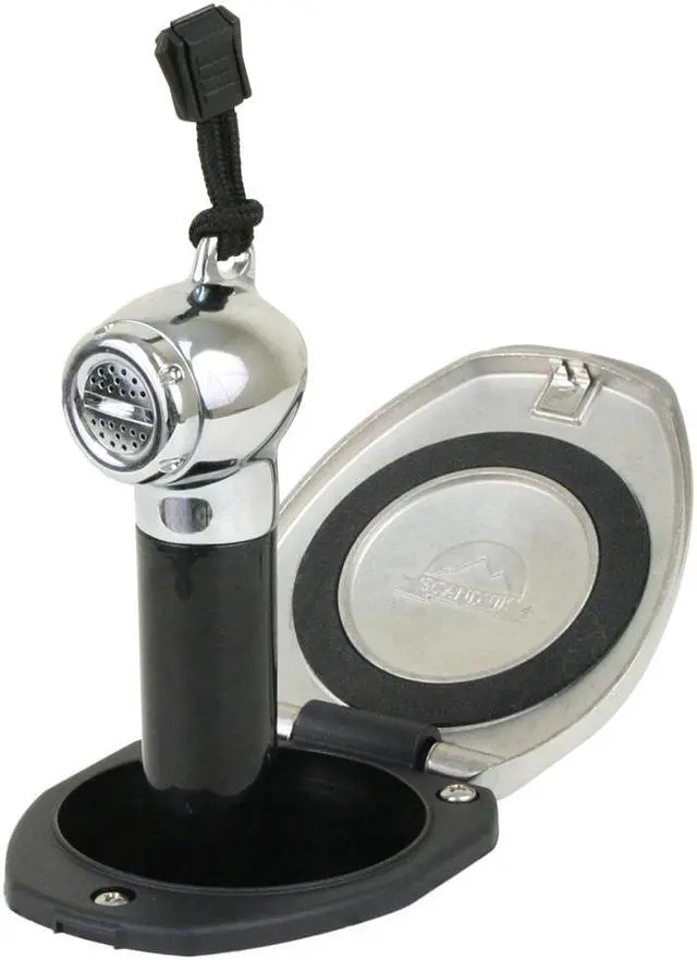 Alt view image 3 of 3 - Scandvik Black & SS Recessed Transom Shower Handle/Hose - Vertical/Horizontal Mount - 6' Hose