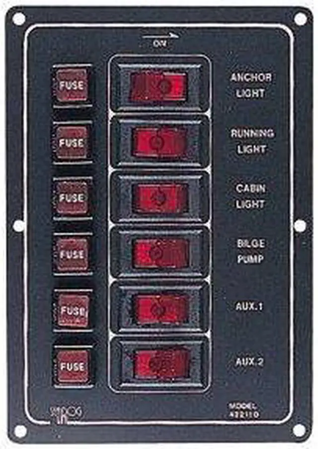 Alt view image 2 of 3 - Sea-Dog 422110-1 Aluminum Vertical Switch Panel