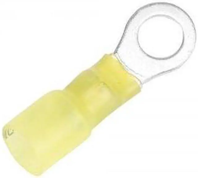 Alt view image 3 of 3 - Pacer 12-10 AWG Heat Shrink Ring Terminal - 1/4" Stud Size - 100 Pack