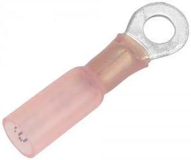 Alt view image 3 of 3 - Pacer 22-18 AWG Heat Shrink Ring Terminal - #8 Stud Size - 100 Pack