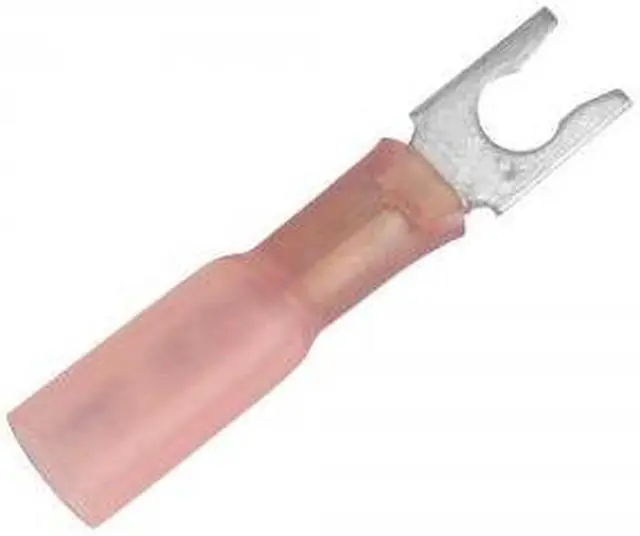 Alt view image 3 of 3 - Pacer 22-18 AWG Heat Shrink Spade Terminal - #8 Stud Size - 100 Pack