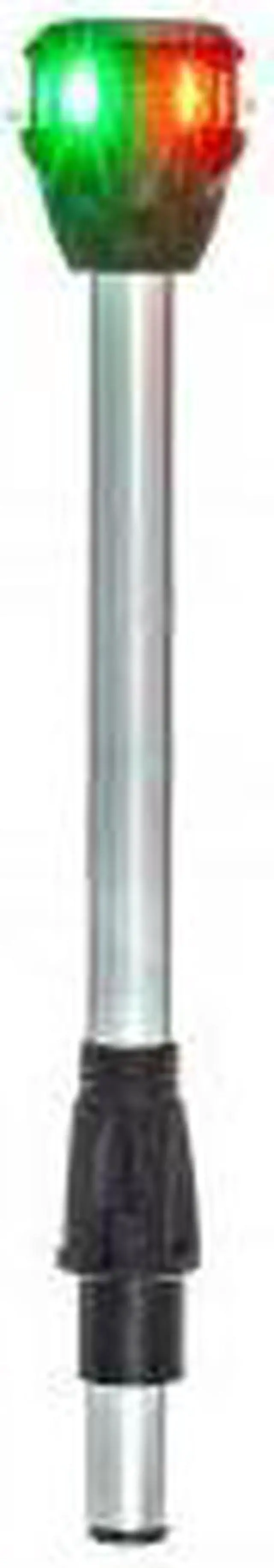 Alt view image 6 of 6 - Attwood Lightarmor Bi-Color Navigation Pole Light W/Task Light - Straight - 10"