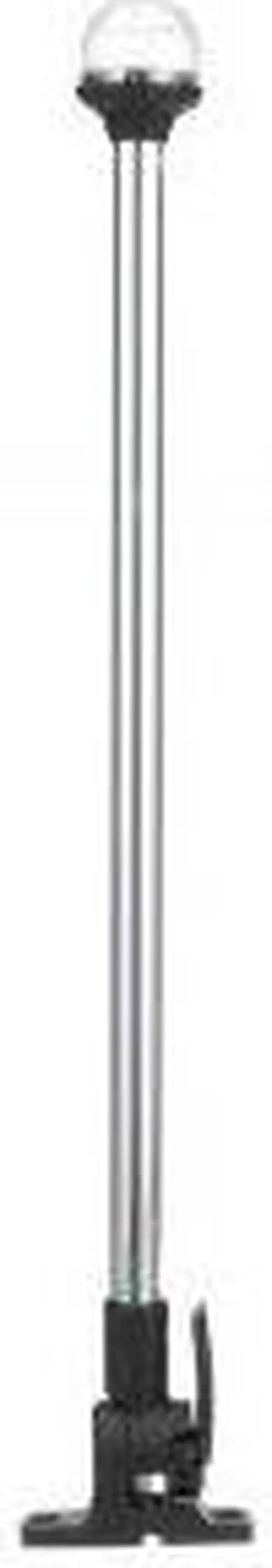 Alt view image 12 of 12 - Attwood Lightarmor Plug-In All-Around Light - 20" Aluminum Pole - Black Horizontal Composite Base W/Adapter