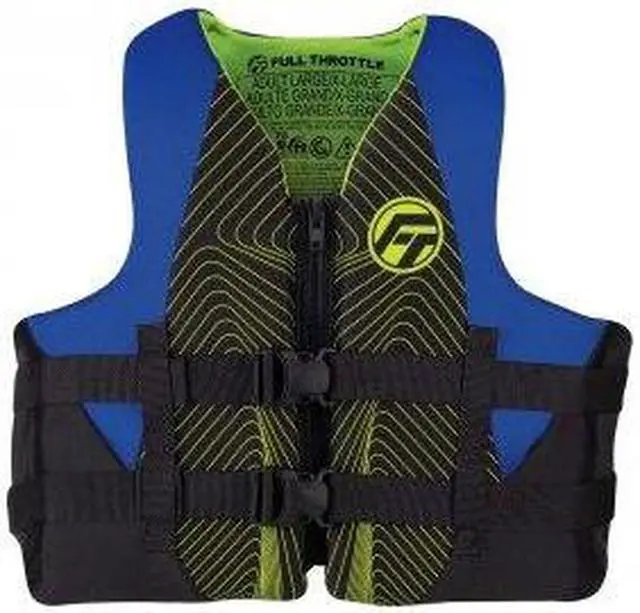 Alt view image 4 of 5 - Full Throttle 142100-500-030-22 Adult Rapid-Dry Life Jacket - Small/Medium, Blue