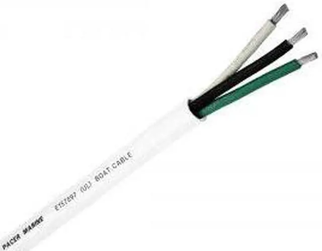 Alt view image 3 of 3 - Pacer Round 3 Conductor Cable - 100' - 16/3 AWG - Black, Green & White