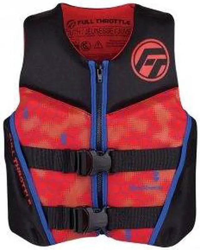 Alt view image 3 of 4 - Full Throttle 142500-100-002-22 Youth Rapid-Dry Flex-Back Life Jacket - Red