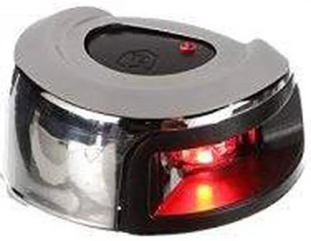 Alt view image 7 of 7 - Attwood Lightarmor Deck Mount Navigation Light - Stainless Steel - Port (Red) - 2Nm