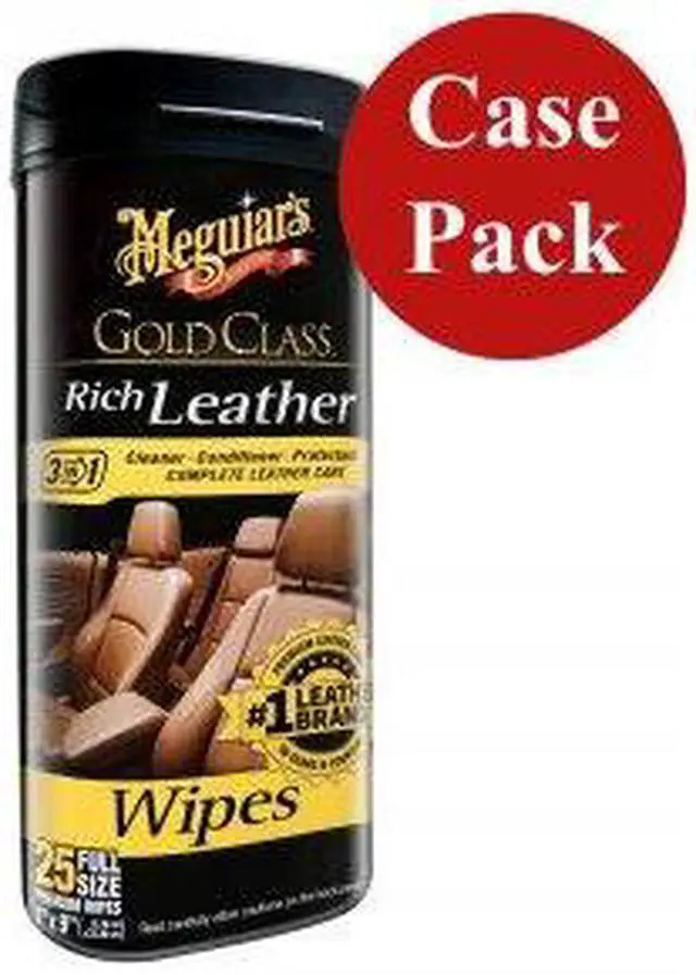 Alt view image 4 of 4 - Meguiar's Gold Class™ Rich Leather Cleaner & Conditioner Wipes *Case of 6*