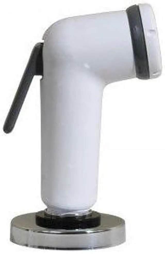 Alt view image 3 of 3 - Scandvik Straight Handle Pull Out Sprayer - White w/6' Hose