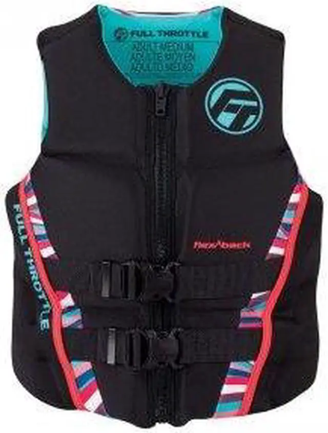 Alt view image 2 of 2 - Full Throttle 142500-105-840-22 Women's Rapid-Dry Flex-Back Life Jacket - Large, Pink