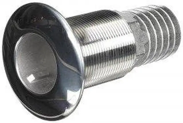 Alt view image 2 of 2 - Attwood Stainless Steel Thru-Hull Standard Straight Barbed - 1-1/2" Inner Diameter