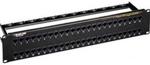 Alt view image 7 of 7 - Black Box CAT6 Feed-Through Patch Panel - Unshielded, 48-Port (jpm820a)
