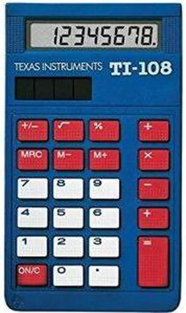 Alt view image 11 of 13 - Texas Instruments TI-108 Teacher Kit TI-108TK 8-Digit Desktop Calculator Blue TI108TK