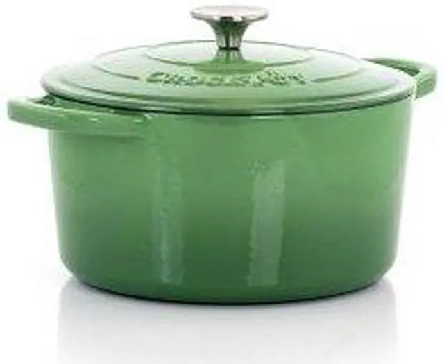 Alt view image 8 of 8 - Crock-Pot Artisan 2 Piece 5 Quarts Enamled Cast Iron Dutch Oven in Pistachio Green