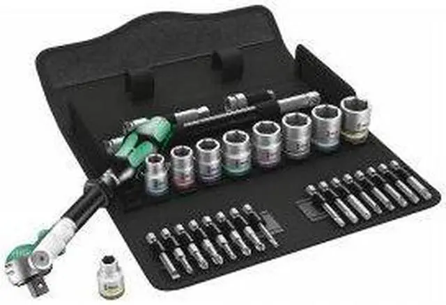 Alt view image 2 of 8 - Wera - 8100 Sb 9 Zyklop Speed Ratchet Set Imperial 3/8 (5004049001)