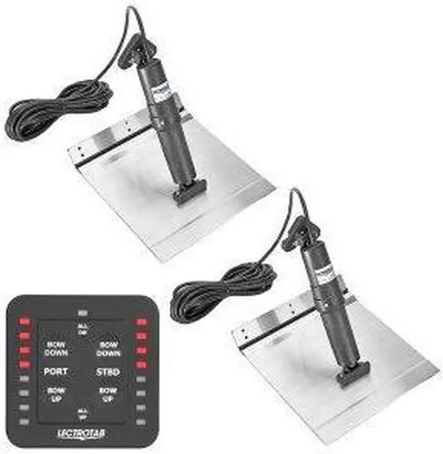 Alt view image 2 of 2 - Lectrotab XKA Aluminum Alloy Trim Tab Kit w/One-Touch Control - 9 x 24