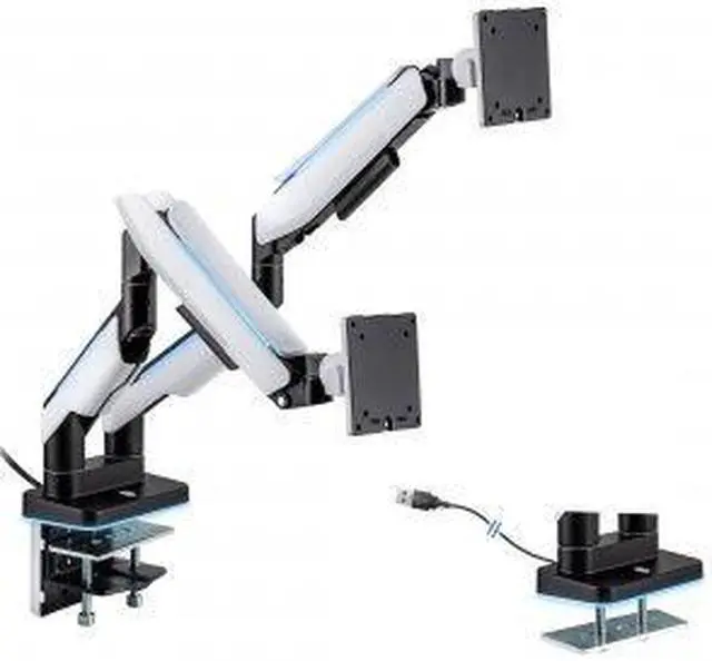 Alt view image 2 of 2 - Mount-It! Mounting Arm for Monitor Grayish White Matte Black MI4882