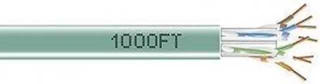 Alt view image 10 of 10 - CAT5e 100-MHz Shielded, Stranded Bulk PVC Cable (FTP), Green, 1000-ft.