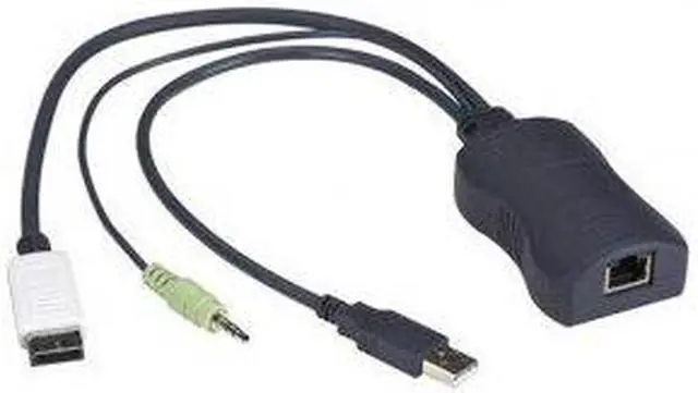 Alt view image 10 of 10 - BLACK BOX KV1408A SERVER ACCESS MODULE - SINGLE-HEAD, DISPLAYPORT, USB HID, AUDIO, CATX, 45 DAY ST