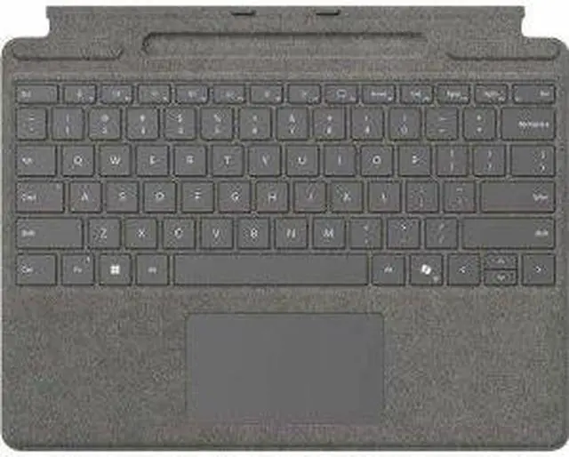 Alt view image 6 of 8 - Microsoft Surface Pro 8 Keyboard Platinum 8XB00186