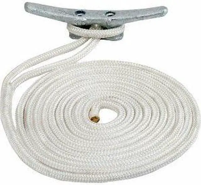 Alt view image 3 of 3 - Sea-Dog Double Braided Nylon Dock Line - 3/4" x 35' - White