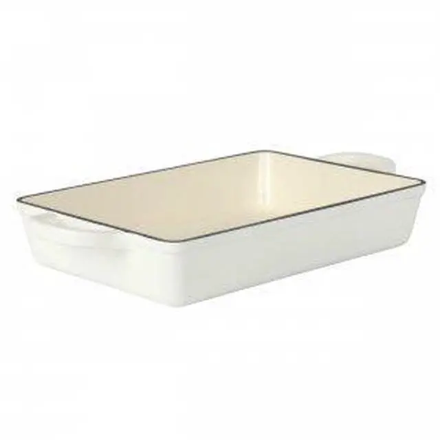 Alt view image 7 of 7 - Crock-Pot Artisan 13 Inch Enameled Cast Iron Lasanga Pan in Linen