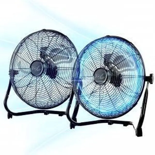 Alt view image 8 of 8 - Vie Air 20 Inch Twin Pack Industrial Tilting High Velocity 3 Speed Metal Floor Fan