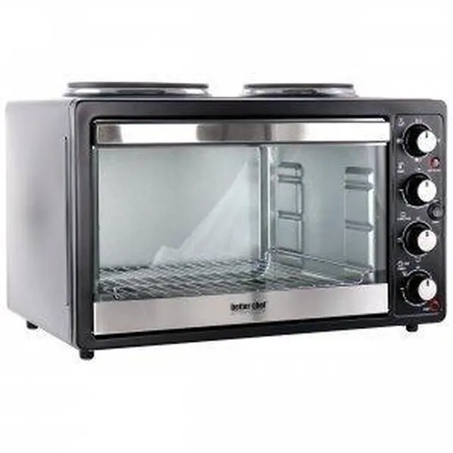 Alt view image 7 of 7 - Better Chef Chef Central XL Toaster Oven and Broiler with Dual Solid Element Burners in Black