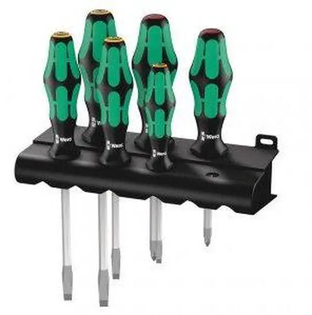 Alt view image 3 of 3 - Wera 05007680001 Kraftform Plus 334 SK/6 Rack Screwdriver Set, Lasertip and Rack
