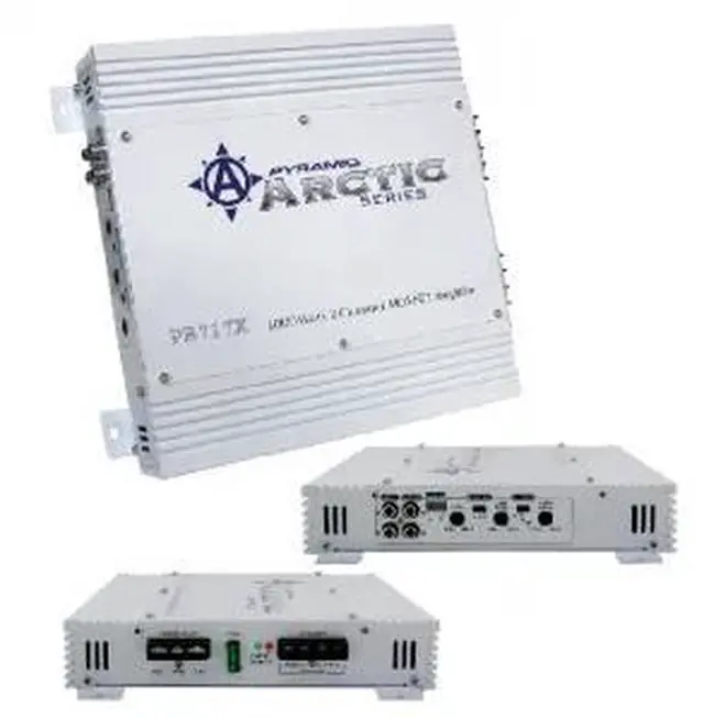 Alt view image 10 of 10 - Pyramid Car Audio PB717X Arctic Series 2-Channel Bridgeable Class AB Amp (1,000 Watts)