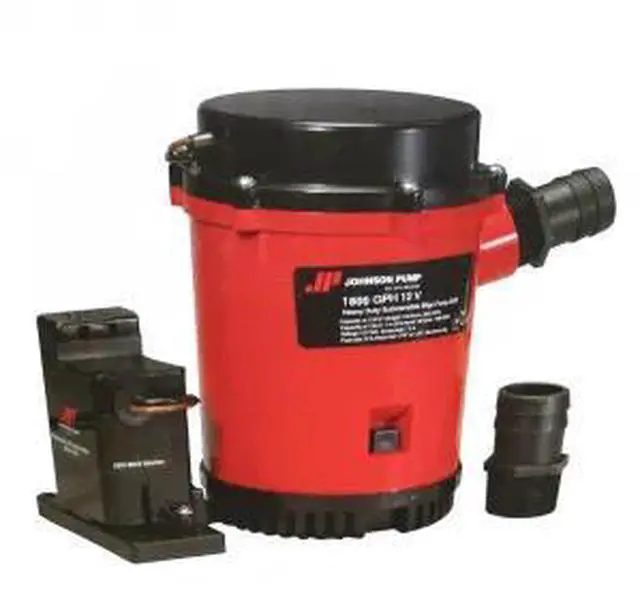 Alt view image 2 of 2 - Johnson Pumps 01604-002 1600 GPH Heavy Duty Automatic Bilge Pump with Electromagnetic Switch, 24V