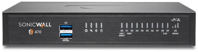 Alt view image 3 of 10 - SonicWall TZ470 Firewall (Gen 7) w/ Secure Upgrade Plus (3-Year Essential Protection Security Suite) and 1 Year CSE | 03-SSC-3012