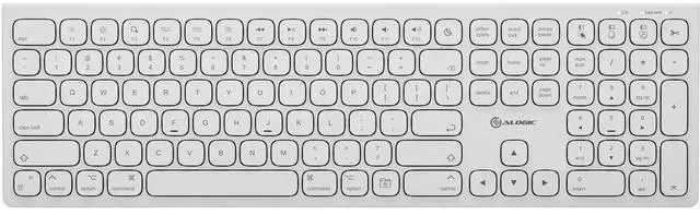 Alt view image 6 of 6 - Alogic Echelon USB-C Rechargeable Wireless Keyboard for macOS - Wireless Connectivity - Bluetooth - 5 - 32.81 ft - 109 Key(s) - Cut, Copy, Paste, Bluetooth Pair, Home, Desktop, Sleep, Lock/Power Hot K