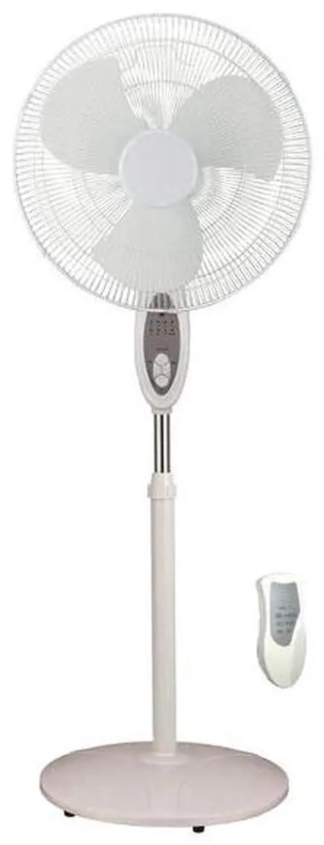 Alt view image 8 of 8 - OPTIMUS F-1672WH 16" Oscillating Stand Fan with Remote ,White