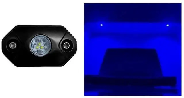 Alt view image 3 of 3 - Black Oak Rock Accent Light - Blue - Black Housing