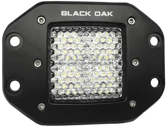 Alt view image 2 of 4 - Black Oak LED Pro Series 2 Inch Flush Mounted Flood Light - Black Pro Series 2 Inch Flush Mounted Flood Light