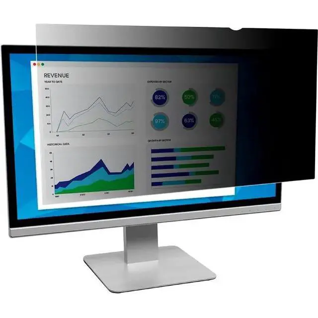 Alt view image 4 of 4 - 3M Privacy Filter for 49in Full Screen Monitor, 32:9, PF490W3E Black, Matte - For 49" Widescreen LCD Monitor - 32:9 - Scratch Resistant, Fingerprint Resistant, Dust Resistant